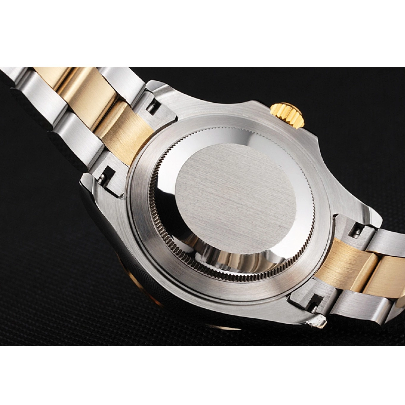 Rolex aaa copy Steel Bezel Yacht-Master Two Rolex Gold Gray Tone Case Swiss Dial Stainless Dial 0801